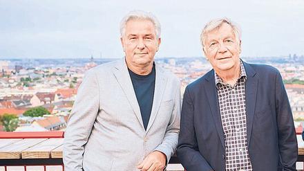Alles auf Ex! Die finale Staffel von „Berlin – Schicksalsjahre einer Stadt“ kommt ohne die ehemaligen Regierenden Bürgermeister Klaus Wowereit (links), Eberhard Diepgen (Mitte) und Michael Müller nicht aus.