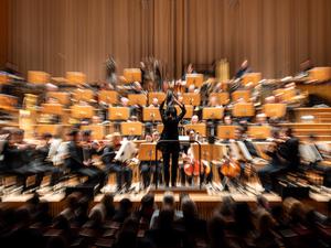 Das Deutsche Symphonie-Orchester Berlin spielt beim "Ultraschall"-Festival im Sendesaal des RBB im Funkhaus an der Masurenallee. 