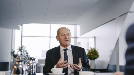 Bundeskanzler Olaf Schoz (SPD) im Tagesspiegel-Interview