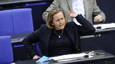 Die AfD-Abgeordnete Beatrix von Storch bei einer Bundestagssitzung im Januar 2021.