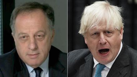 Kurz vor seiner Ernennung zum BBC-Vorsitzenden hat Richard Sharp (l.) Boris Johnson finanziell beraten.