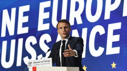 Der französische Präsident Emmanuel Macron hielt an der Pariser Sorbonne-Universität eine Grundsatzrede.