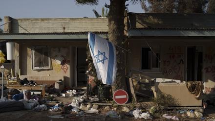Ein Kibbuz, das während des Angriffs der Hamas am 7. Oktober angegriffen wurde.