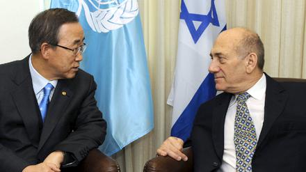 Ban Ki Moon, Olmert, 20.1.09