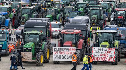 Demonstration von Landwirten in Straubing.