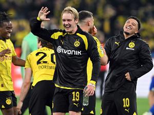 Dortmunds Julian Brandt feiert den 4:2-Sieg über Madrid. 