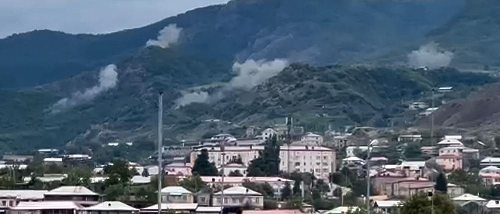 Bergkarabach wird bombardiert.