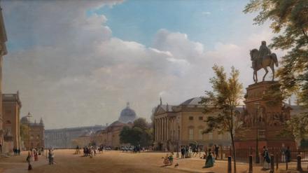 Eduard Gaertners Gemälde „Unter den Linden“ von 1852.