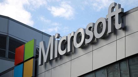 Das Microsoft-Logo in den USA.