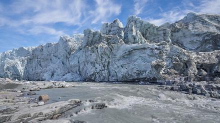 Die Kalbungsfront des Russell-Gletschers, Kangerlussuaq in Grönland.