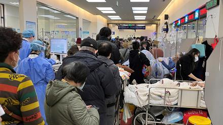 Patienten in einem Krankenhaus in Shanghai.