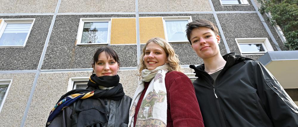Lucie Hübner, Maxi Hille und Meike Michel sind Teil des Projekts „Im Schatten der Platte“