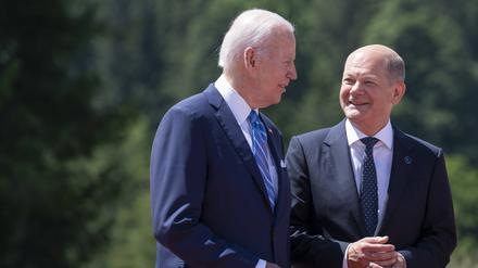 Olaf Scholz und Joe Biden 2022 beim G7-Treffen auf Schloss Elmau.