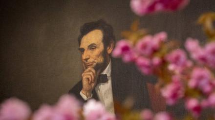 Ein Gemälde vom 16. Präsidenten der USA, Abraham Lincoln.