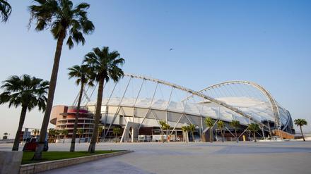 Das Khalifa International Stadion in Doha. Hier werden die WM-Spiele ausgetragen.