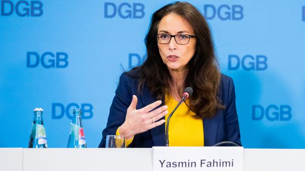 Die Vorsitzende des Deutschen Gewerkschaftsbundes (DGB) und ehemalige SPD-Generalsekretärin: Yasmin Fahimi.