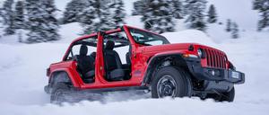 Als Schneemobil ist der Jeep Wrangler prima geeignet, man muss damit aber auch umgehen können.