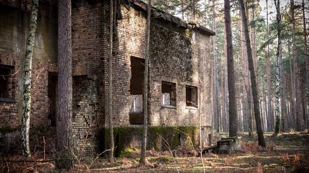 Eine Ruine der Sprengstofffabrik in Krzystkowice, auf der sich bis 1945 auch ein Lager mit jüdischen Zwangsarbeiter:innen befand.