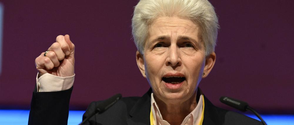 Die FDP-Spitzenkandidatin bei der Europawahl, Marie-Agnes Strack-Zimmermann, rechtfertigt ihre deutliche Replik an die Adresse von Störern. 
