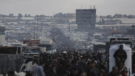 Vertriebene Palästinenser in Rafah
