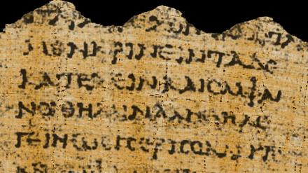 Relikt eines Papyrus aus dem Jahre 79 n. Chr. aus dem antiken Herculaneum