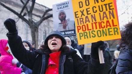 Proteste gegen Hinrichtungen im Iran in den USA.
