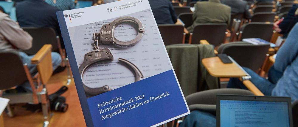 Vorstellung der Polizeilichen Kriminalstatistik 2023 in Berlin.