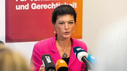Sahra Wagenknecht, Parteivorsitzende Bündnis Sahra Wagenknecht, am 15.01.2024.
