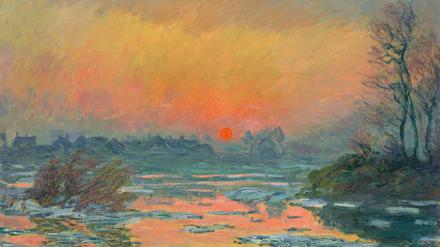 Sonnenuntergang über der Seine im Winter, 1880: Die große Claude-Monet-Ausstellung der Fondation Beyeler im schweizerischen Riehen eröffnet am 22. Januar, sie läuft bis 28. Mai  