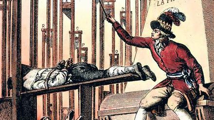 Böse Energie. Flugblatt gegen Robespierre, Radierung von 1793. Foto: p-a/akg