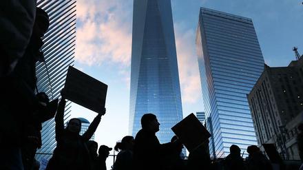 Eine Verschiebung des Breitengrades. Proteste in Manhattan gegen Trumps Immigrationspolitik. 