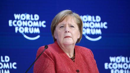Angela Merkel beim Weltwirtschaftsgipfel in Davos.