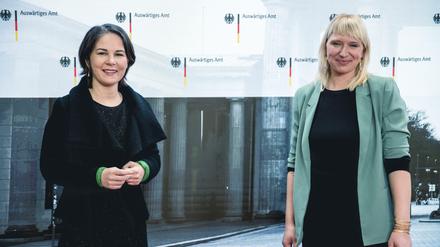 Zwei für feministische Außenpolitik: Außenministerin Annalena Baerbock (links) und die neue Menschenrechtsbeauftragte Luise Amtsberg am Tag ihrer Ernennung.