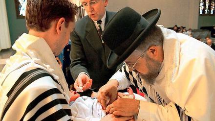 Jüdische Beschneidungszeremonie.
