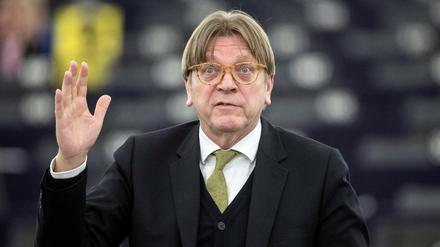 Guy Verhofstadt, Chefunterhändler des Europäischen Parlaments für den Brexit, weist auf die Schwierigkeiten eines Hinauszögern hin.