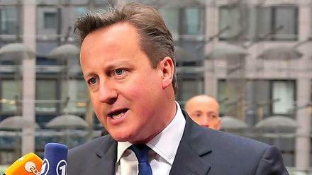Der britische Regierungschef David Cameron macht Druck auf das EU-Parlament.