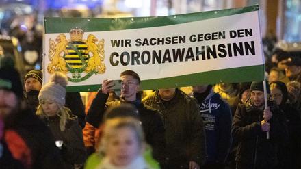 Impfgegner und Kritiker der Corona-Maßnahmen in Bautzen