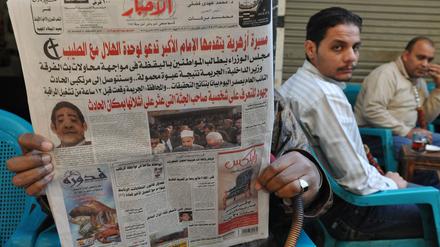 Die ägyptischen Titelseiten zeigen ein Foto des Attentäters.
