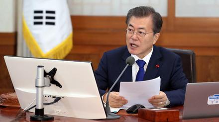 Südkoreas Präsident Moon Jae In.