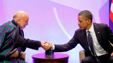 Hamid Karsai und Barack Obama hier bei einem Treffen im Mai 2012.