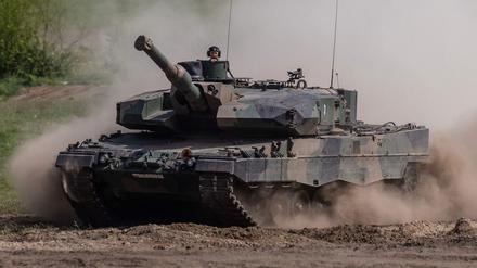 Ein Leopard-Panzer in Polen