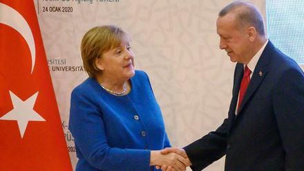 Angela Merkel traf Recep Tayyip Erdogan in der Türkei.