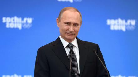 Wladimir Putin bei den Olympischen Spielen 2014 in Sotschi. 