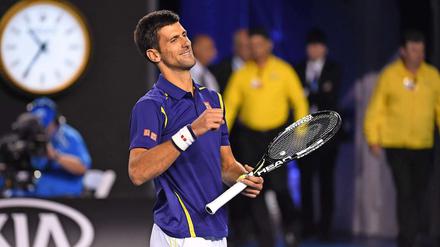Ich mal wieder. Novak Djokovic kann es schon fassen, das er die Australian Open gewonnen hat. 
