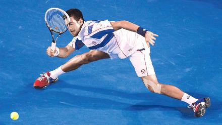 Lauf ohne Ende. Novak Djokovic hat nach dem Davis-Cup-Sieg keine Pause eingelegt, um seine starke Form nicht zu gefährden. Foto: dpa 