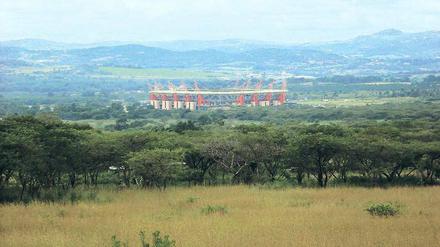 Wie ein gestrandetes Ufo. Das Mbombela-Stadion von Nelspruit.