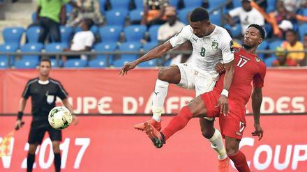 Das war zu wenig. Salomon Kalou (links) im Spiel gegen Togo. Foto: AFP/Sanogo