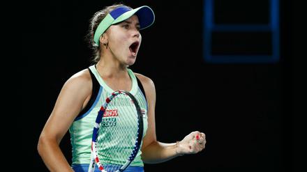 Siegerschrei. Die US-Amerikanerin Sofia Kenin hat die Australian Open gewonnen.