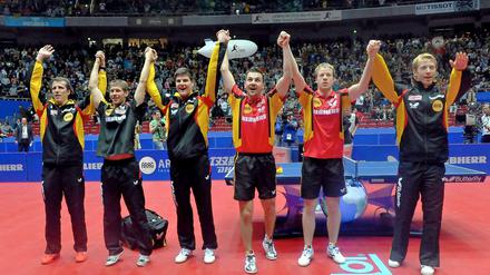 Boll und Co. wollen Gold: Die deutschen Tischtennis-Asse um Timo Boll stehen erneut im WM-Finale.