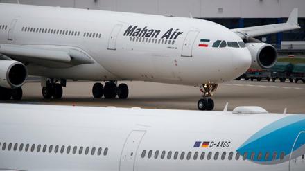 Ein Airbus der Fluggesellschaft Mahan Air. 